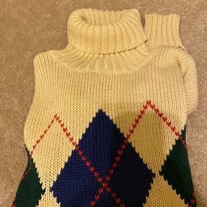 Liz Claiborne argyle turtleneck sweater